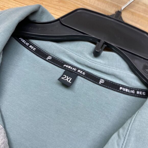 Public Rec Mens Polo Shirt XXL Gray Solid Pima Cotton Casual Soft - Picture 3 of 12